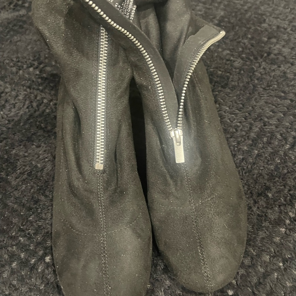 H&M Black Ankle Booties with Zipper